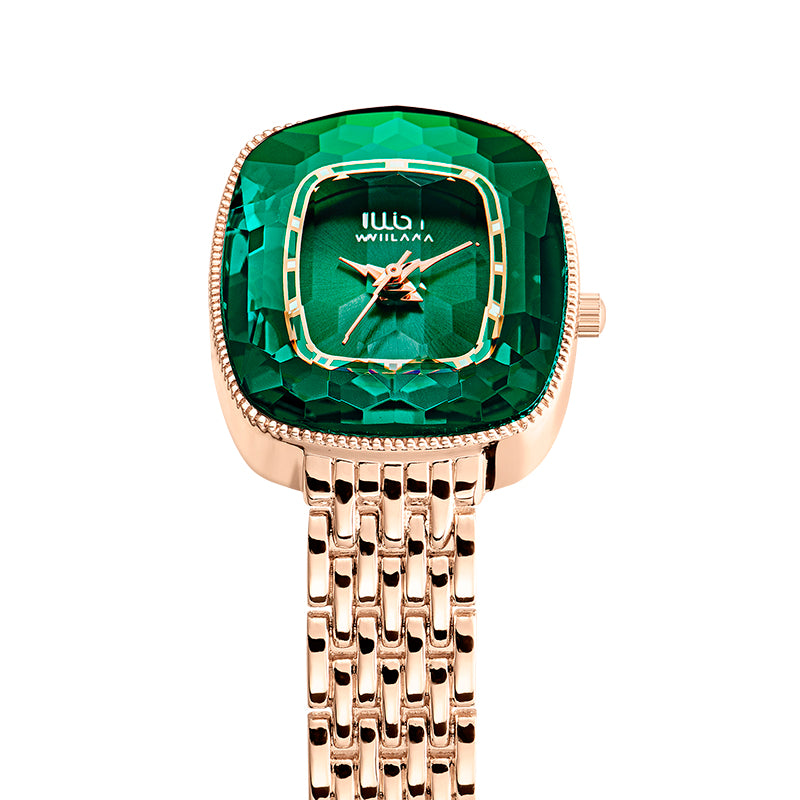 Armband-Quarzuhr für Frauen in Smaragd-grün kreative Design
