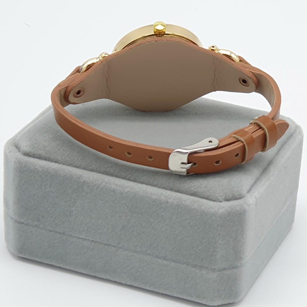 Einzigartige Design, Quarz Armbanduhr mit Lederband ,,RINNADY''